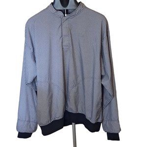 Zero Restriction Golf Pullover Mens Large Outerwear 1/4 Snap Black White